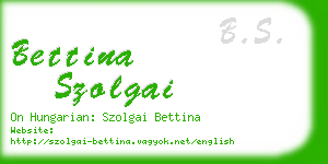 bettina szolgai business card